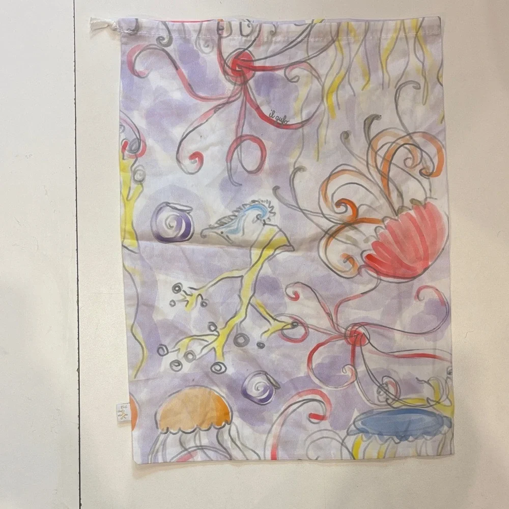 Il Gufo Colorful Kids Bag with Floral and Bird Octopus Design
